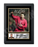 NICK BARMBY 2 Limited Edition Football Player Signed Print - Football
