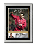 NICK BARMBY 2 Limited Edition Football Player Signed Print - Football