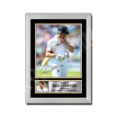 NICK COMPTON Limited Edition Cricketer Signed Print - Cricket Player
