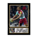 NICK EVANS 2 Limited Edition Rugby Player Signed Print - Rugby
