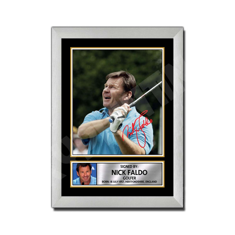 NICK FALDO Limited Edition Golfer Signed Print - Golf