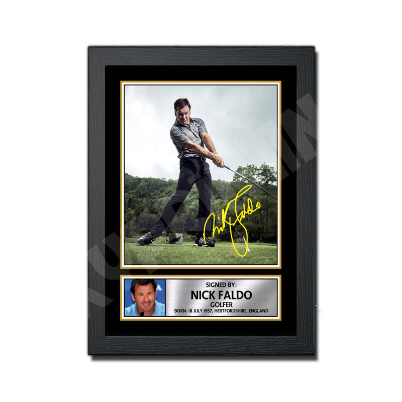 NICK FALDO 2 Limited Edition Golfer Signed Print - Golf