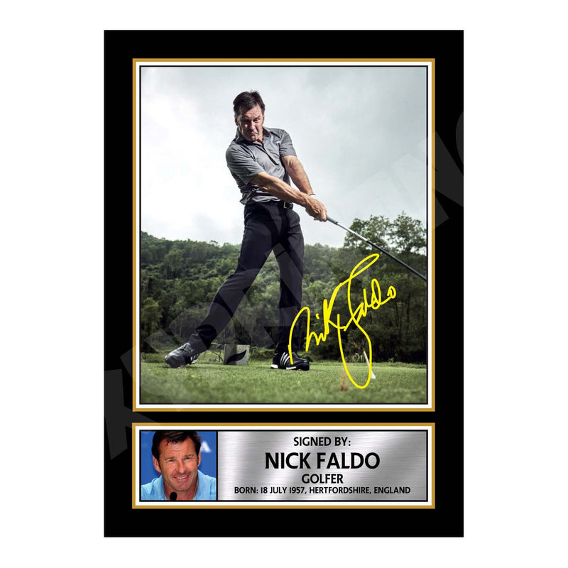 NICK FALDO 2 Limited Edition Golfer Signed Print - Golf