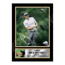 NICK WATNEY 2 Limited Edition Golfer Signed Print - Golf