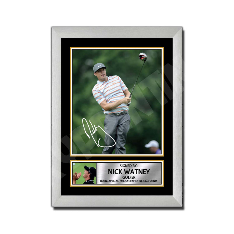 NICK WATNEY 2 Limited Edition Golfer Signed Print - Golf