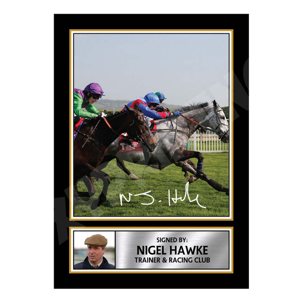 NIGEL HAWKE 2 Horse Racer Printed Signature Print – Horse Racing
