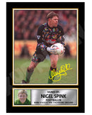 NIGEL SPINK 2 Limited Edition Football Player Signed Print - Football