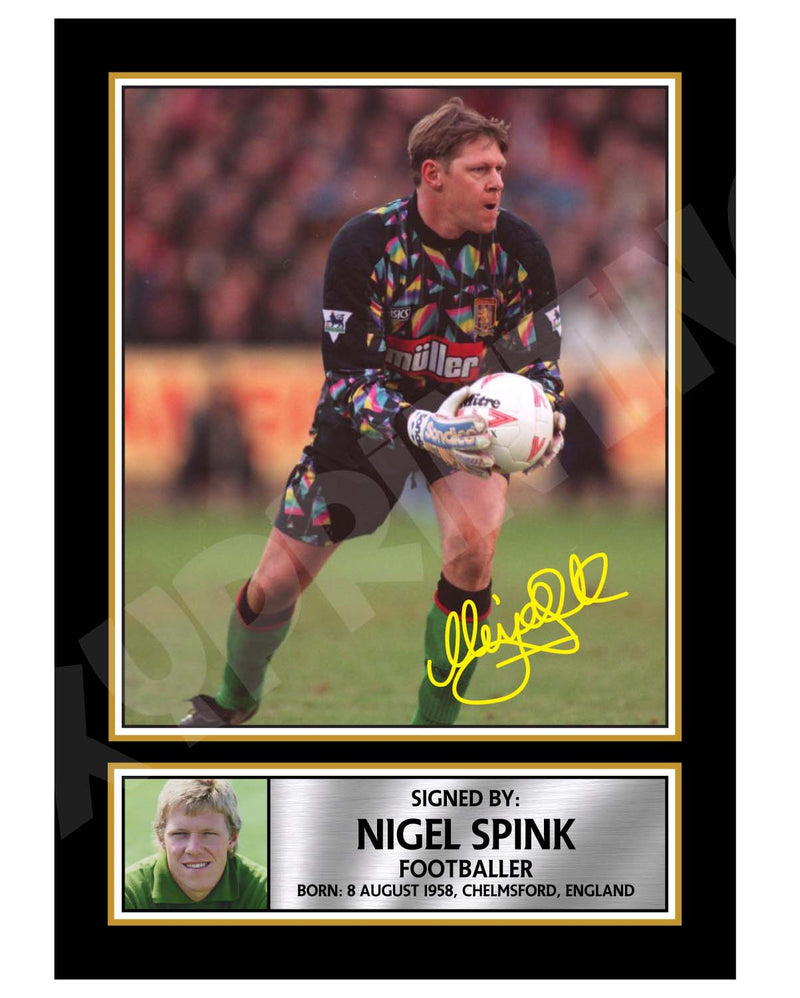 NIGEL SPINK 2 Limited Edition Football Player Signed Print - Football