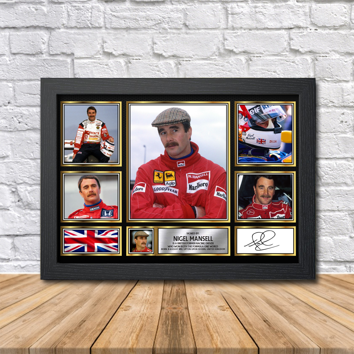 Nigel Mansell Printed Signature Print 2