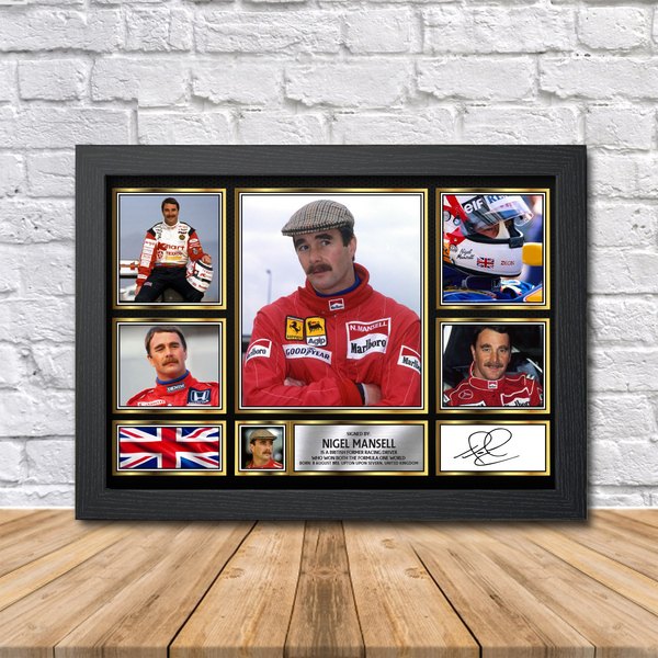 Nigel Mansell Printed Signature Print 2
