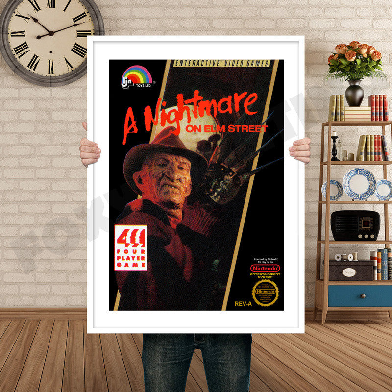 NIGHTMARE ON ELM STREET Retro GAME INSPIRED THEME Nintendo NES Gaming A4 A3 A2 Or A1 Poster Art 687