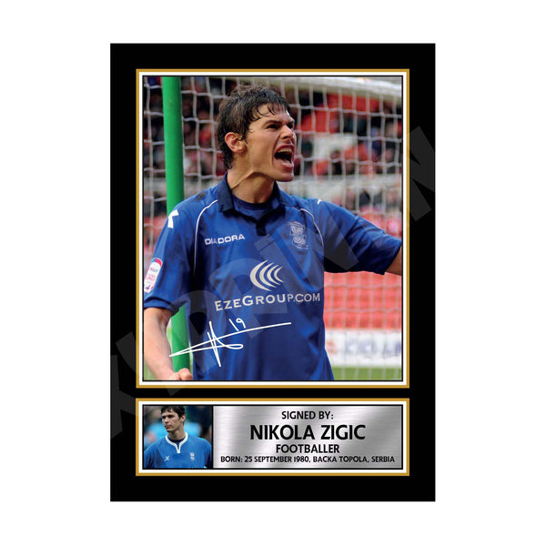 NIKOLA ZIGIC 2 Football Player Printed Signature Print