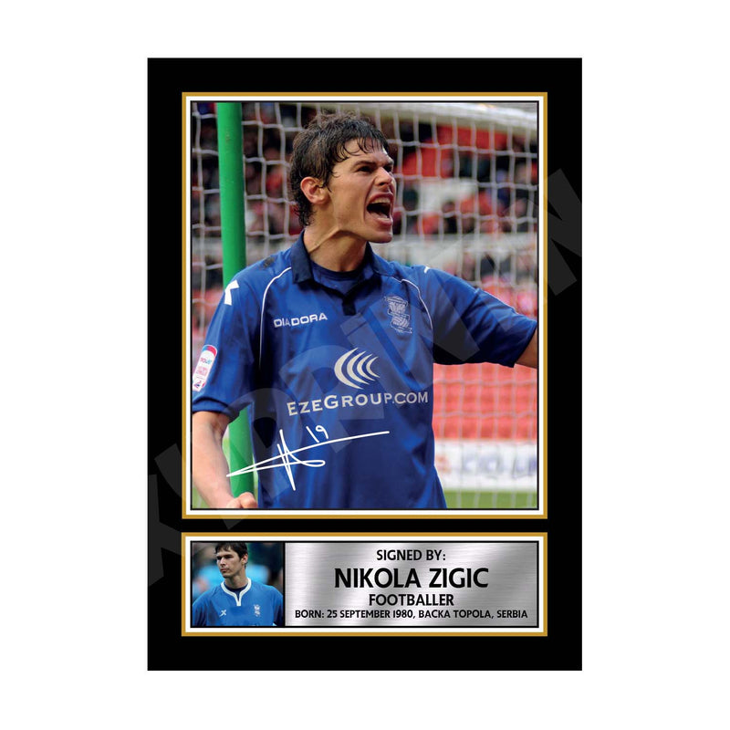 NIKOLA ZIGIC 2 Limited Edition Football Player Signed Print - Football