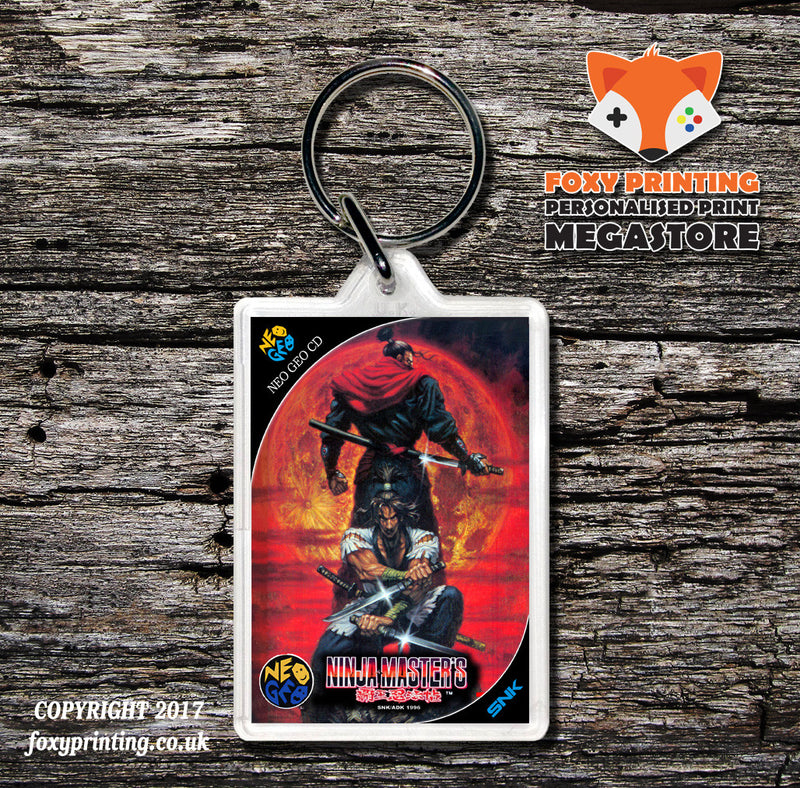 NINJA MASTERS NEO GEO CD Game Inspired Retro Gaming Keyring