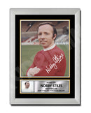 NOBBY STILES 2 Limited Edition Football Player Signed Print - Football
