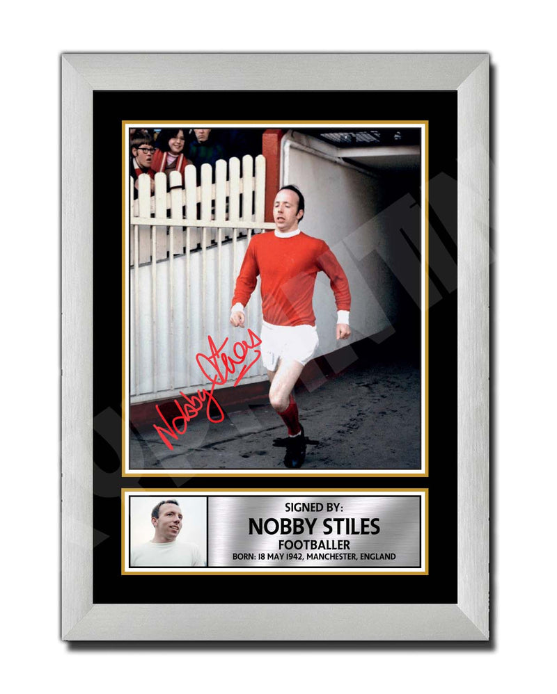 NOBBY STILES (1) Limited Edition Football Player Signed Print - Football