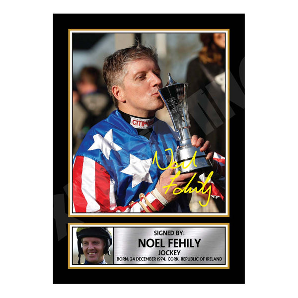 NOEL FEHILY Horse Racer Printed Signature Print – Horse Racing