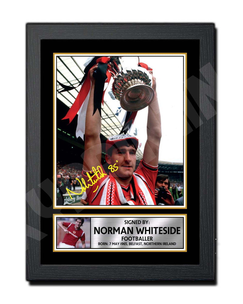 NORMAN WHITESIDE (1) Limited Edition Football Player Signed Print - Football