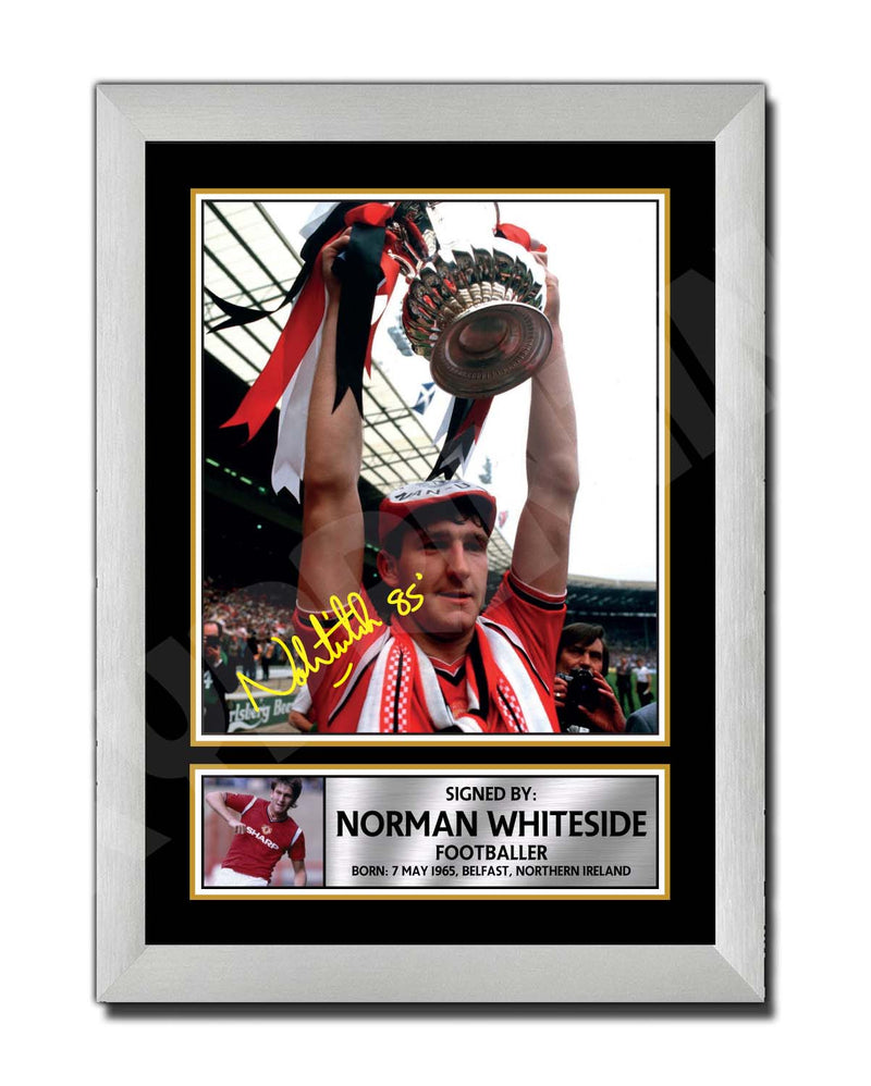 NORMAN WHITESIDE (1) Limited Edition Football Player Signed Print - Football