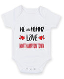 Me and Mummy love NORTHAMPTON TOWN Personalised FOOTBALL TEAM Baby Grow