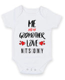 Me and My Godmother Love NOTTS COUNTY Personalised FOOTBALL TEAM Baby Grow