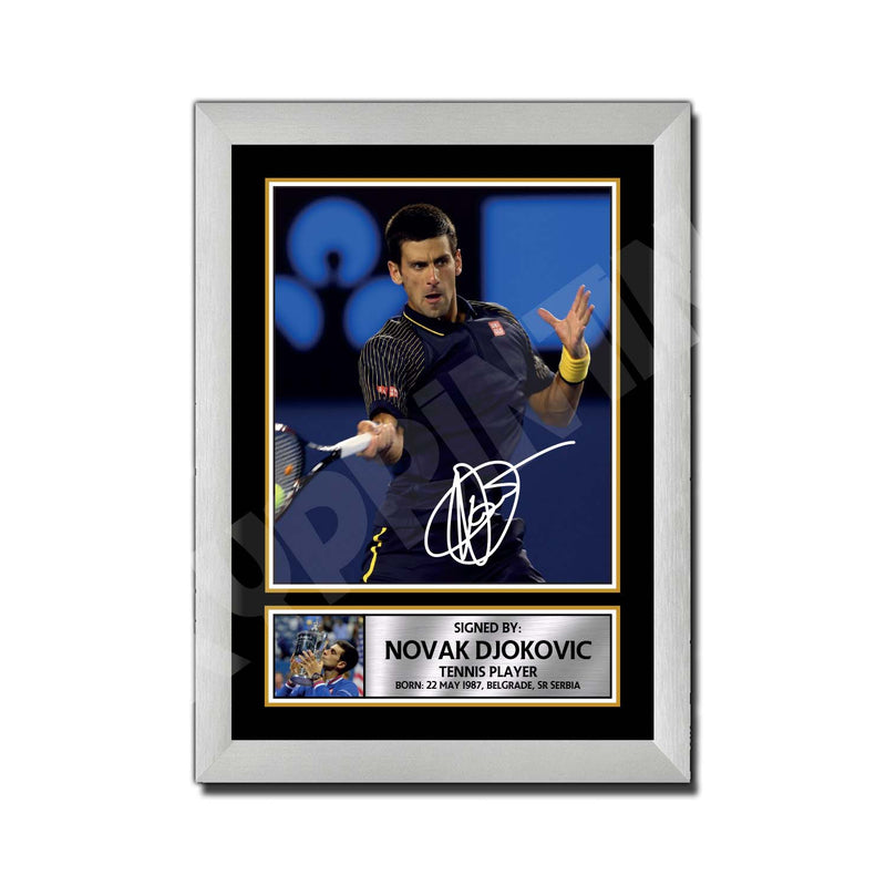 NOVAK DJOKOVIC 2 Limited Edition Tennis Player Signed Print - Tennis