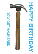 Personalised NOW GET HAMMERED INSPIRED Adult RUDE Birthday Card