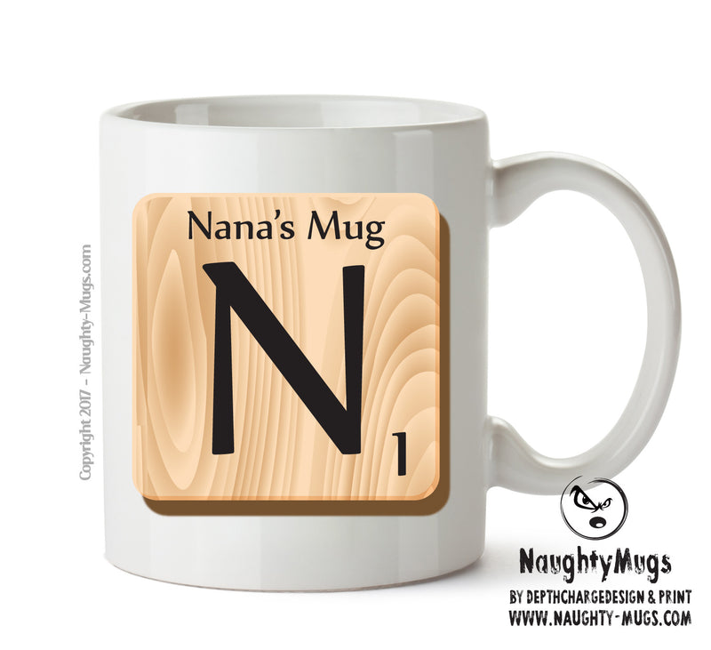 Initial "N" Your Name Scrabble Mug FUNNY