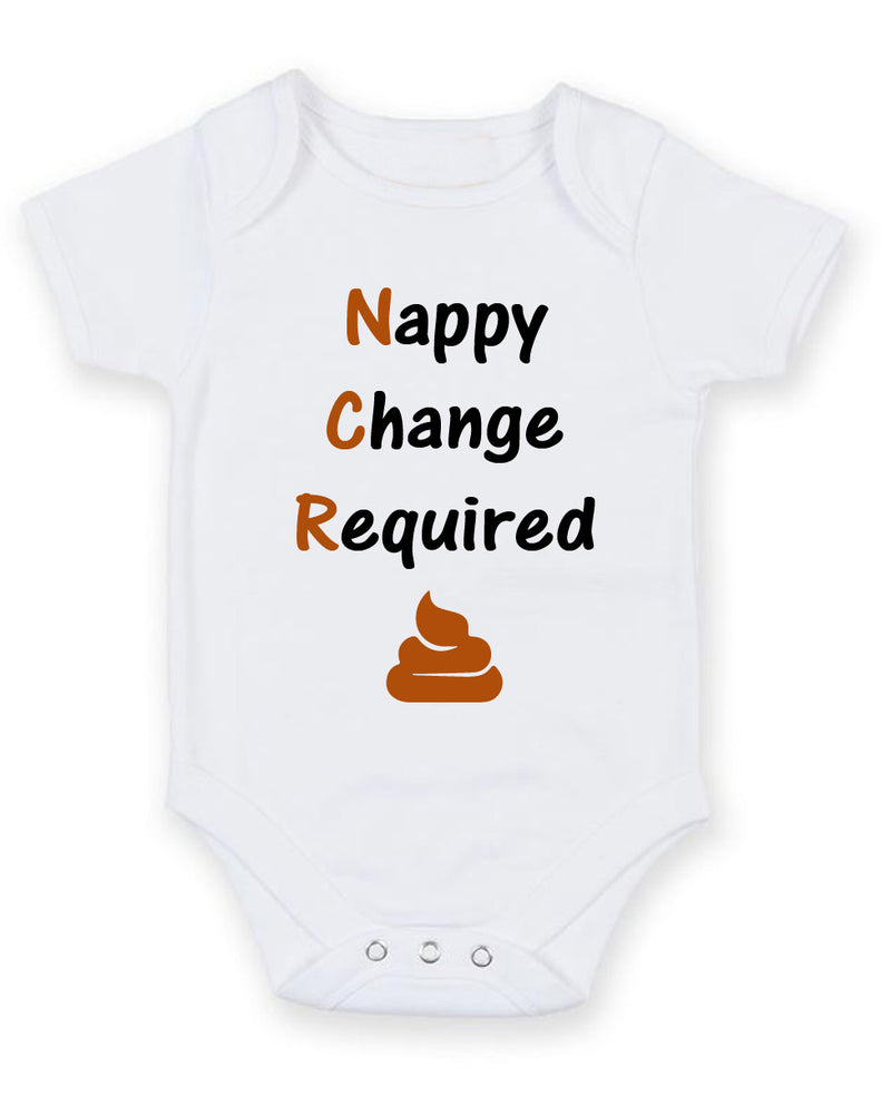 Nappy Change Required Personalised Baby Boy Girl Unisex Short Sleeve Bodysuit