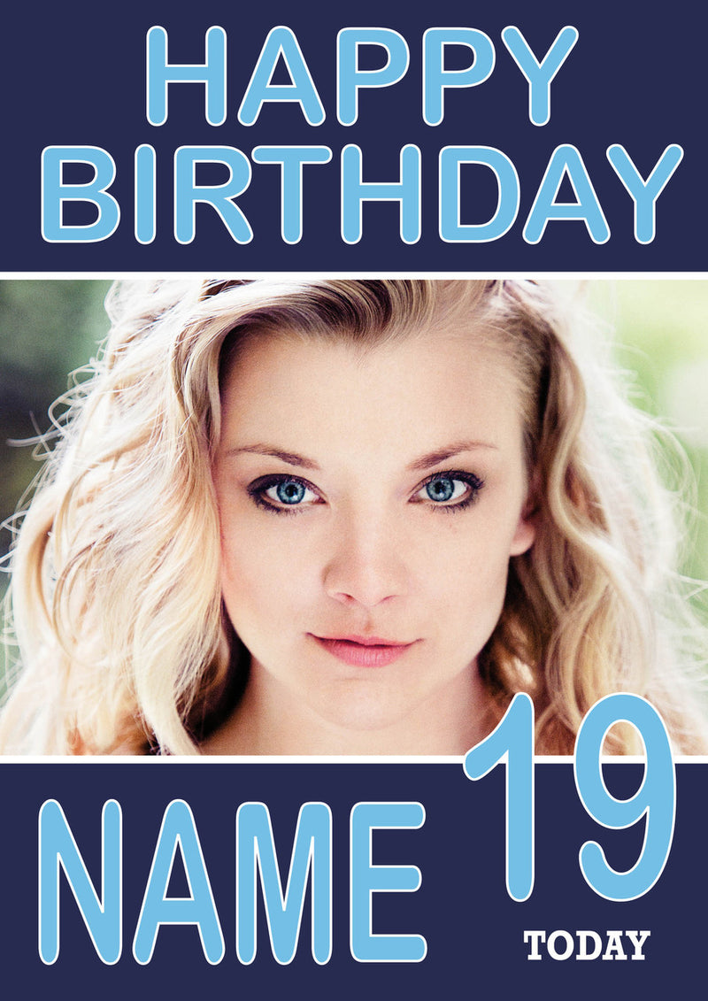 Personalised Natalie Dormer INSPIRED Adult RUDE Birthday Card