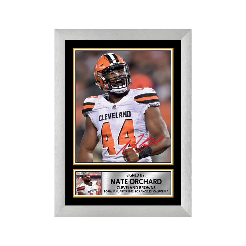Nate Orchard 2 Limited Edition Football Signed Print - American Footballer