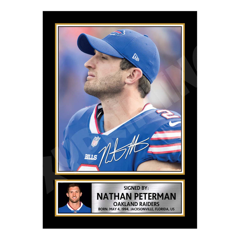 Nathan Peterman 2 Limited Edition Football Signed Print - American Footballer