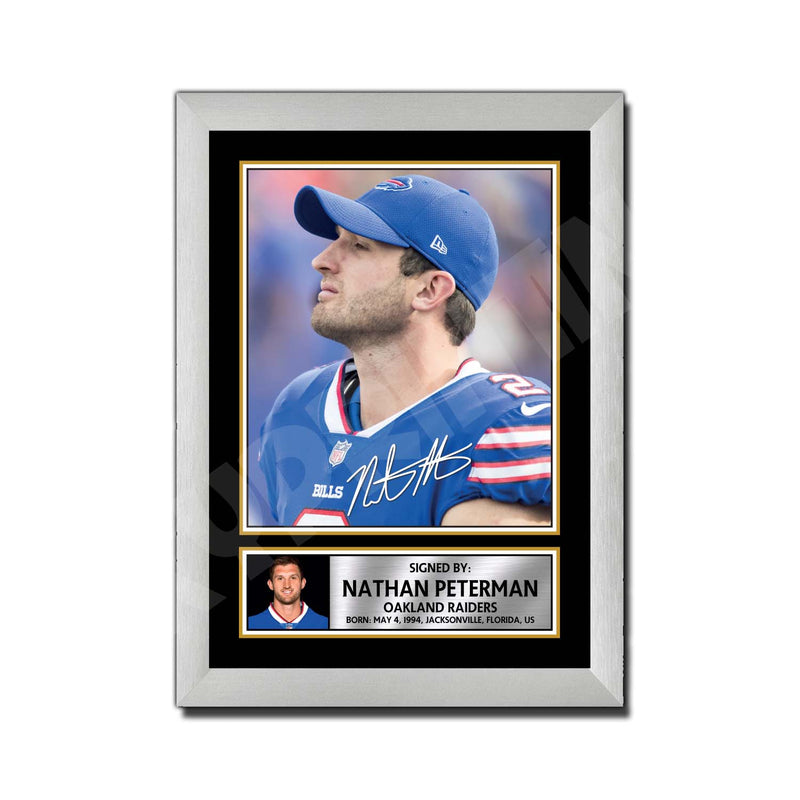 Nathan Peterman 2 Limited Edition Football Signed Print - American Footballer
