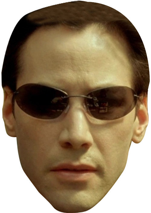 Neo Matrix Celebrity Face Mask Fancy Dress Cardboard Costume Mask