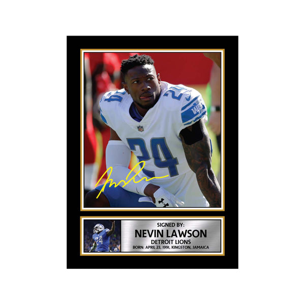 Nevin Lawson American Football Printed Signature Print