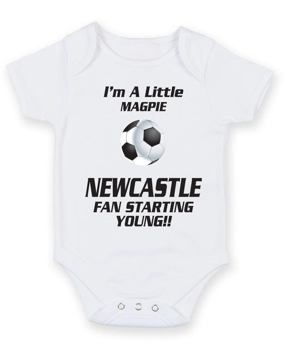Newcastle Fan Starting Football Fan Baby Grow Bodysuit