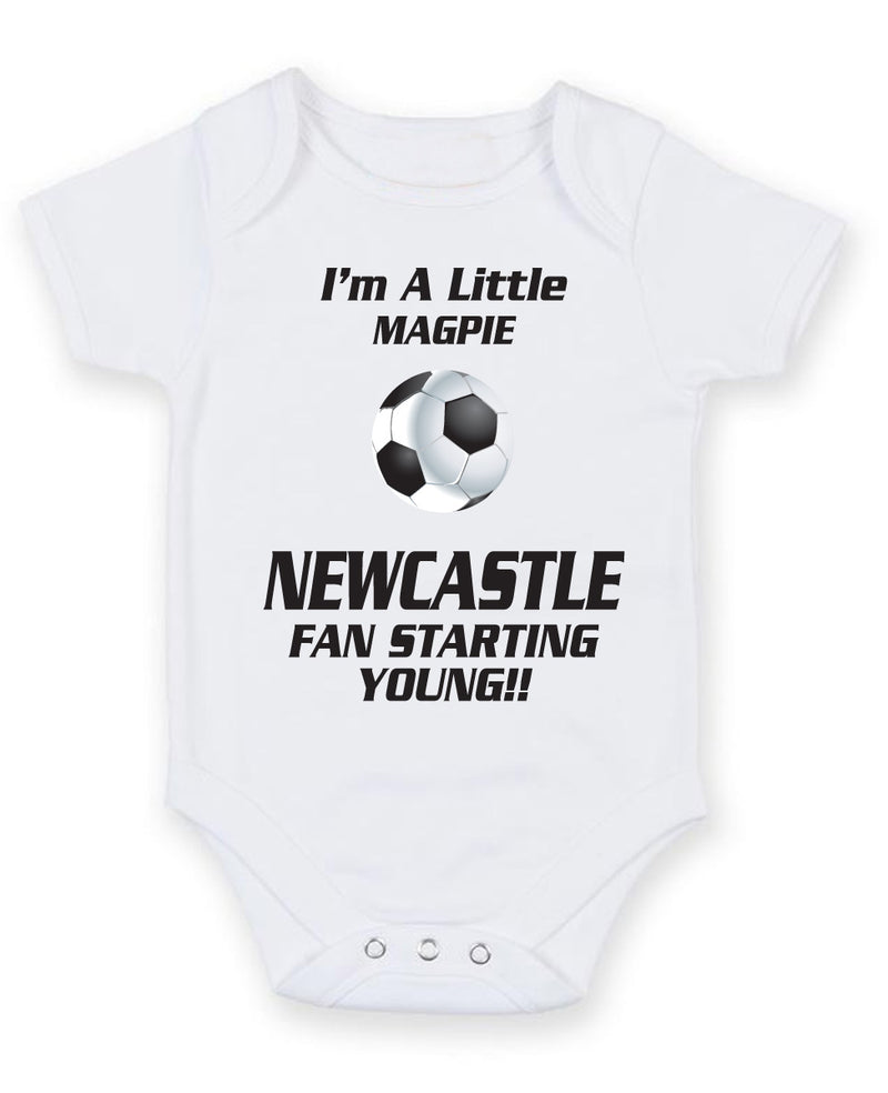 Newcastle Fan Starting Football Fan Baby Grow Bodysuit