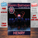 Personalised Nex Machina 2017 Inspired Style Game Kids Inspired Birthday Card (SA)