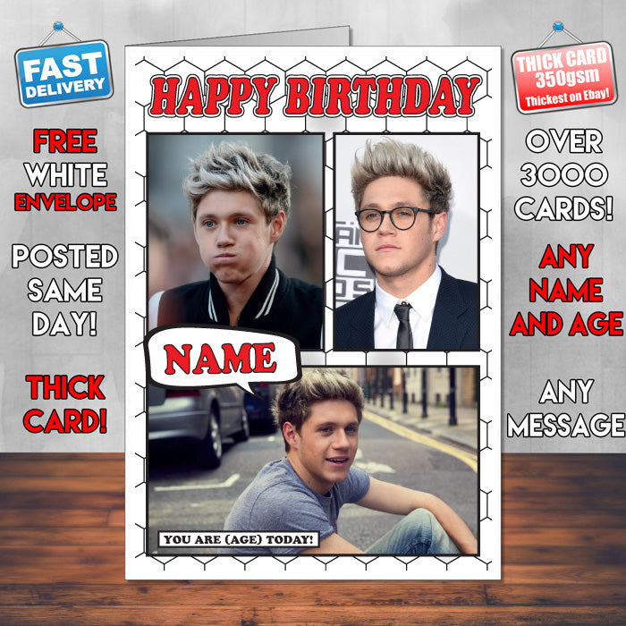 Niall Horan Personalised Celebrity Birthday Card New 2017