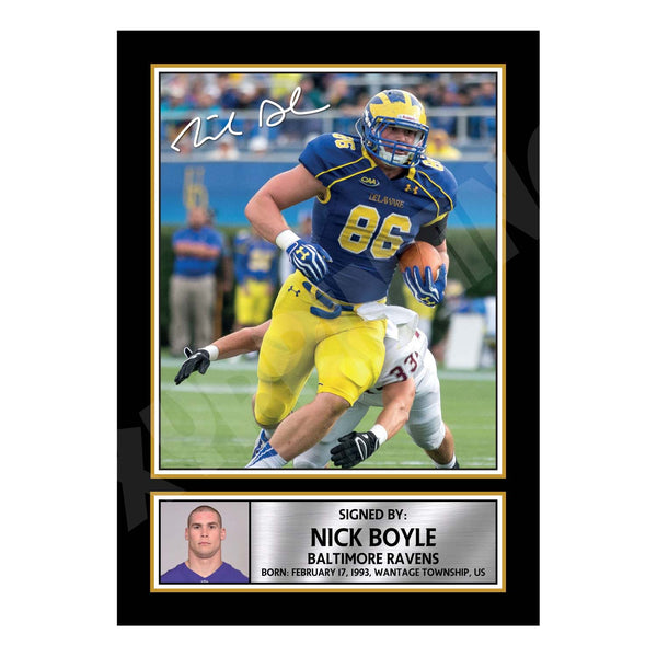 Nick Boyle 1 American Football Printed Signature Print