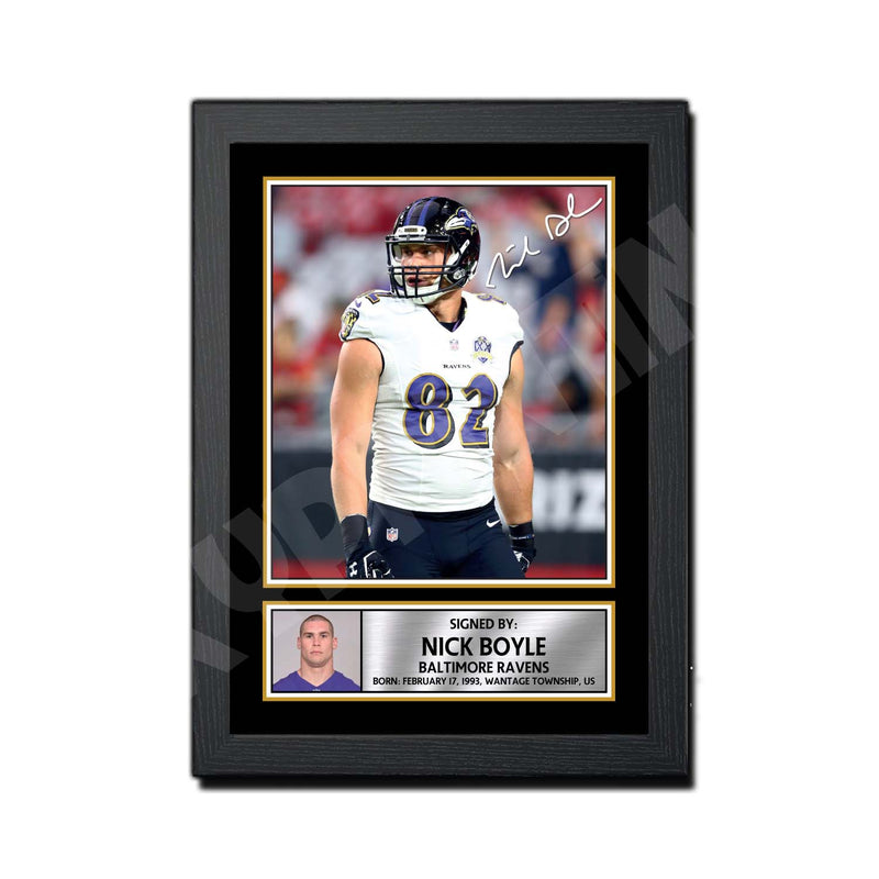 Nick Boyle 2 Limited Edition Football Signed Print - American Footballer