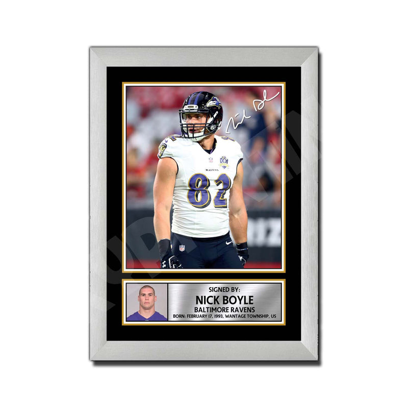 Nick Boyle 2 Limited Edition Football Signed Print - American Footballer