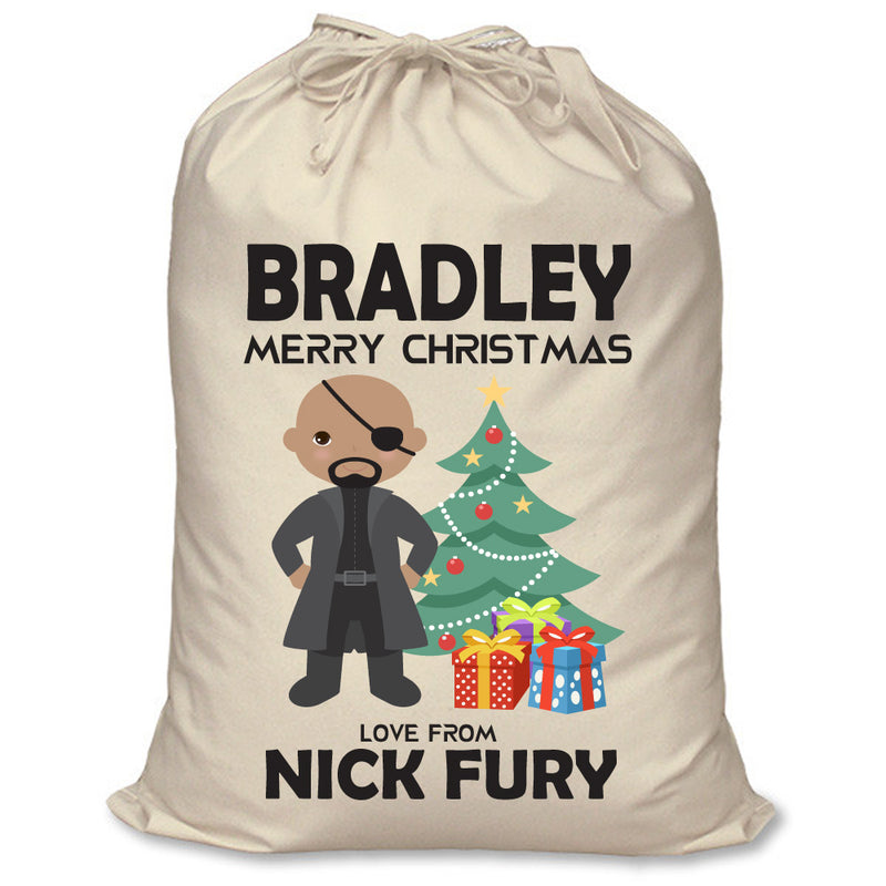 PERSONALISED Cartoon Inspired Super Hero Fury - XL Children's Christmas Santa Sack CUSTOMISE Present