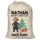 PERSONALISED Cartoon Inspired Super Hero Fury NATHAN - XL Children's Christmas Santa Sack CUSTOMISE Present