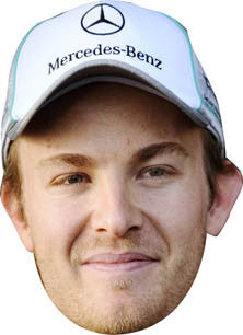 Nico Rosberg FORMULA 1 Celebrity Face Mask Fancy Dress Cardboard Costume Mask