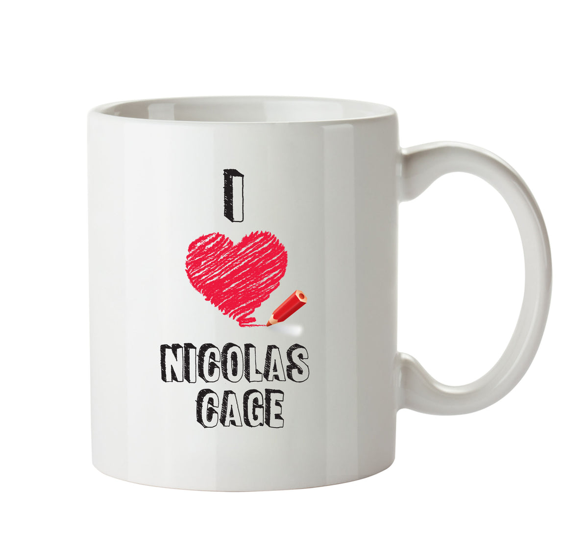 I Love Nicolas Cage Celebrity Mug Office Mug – printed mug product image 1