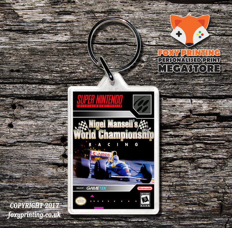 Nigel Mansell's World Championship Racing Game Inspired Retro Gaming Keyring