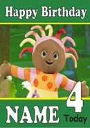 Happy Birthday Night Garden Green THEME INSPIRED Kids Adult Personalised Birthday Card