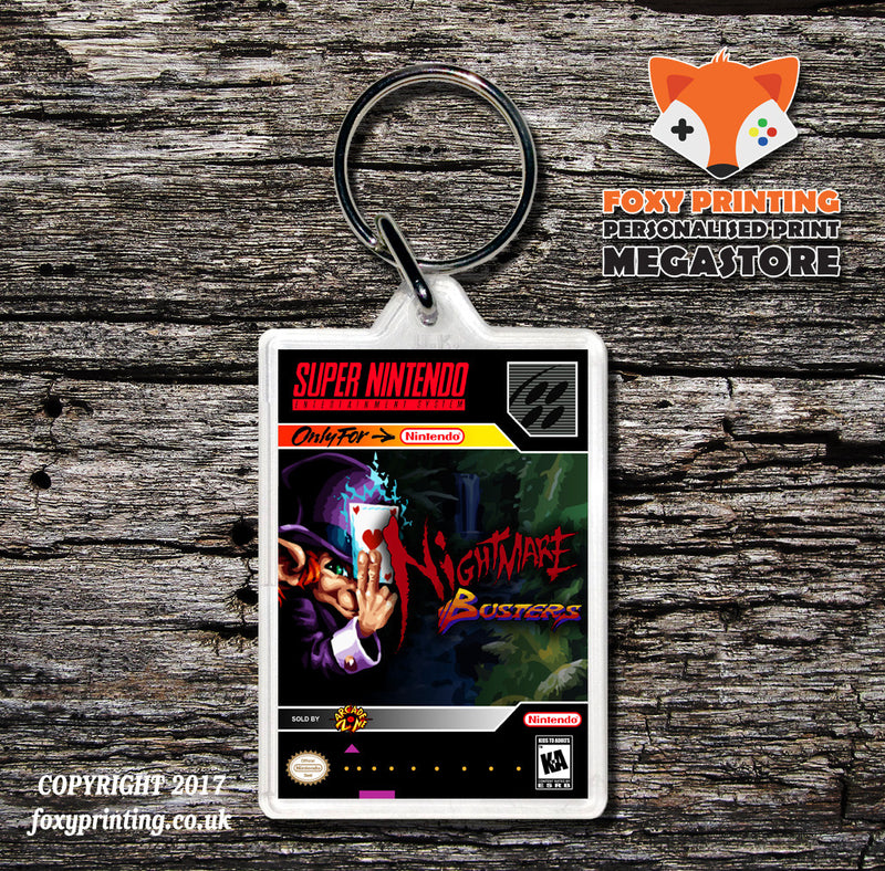 Nightmare Busters Game Inspired Retro Gaming Keyring