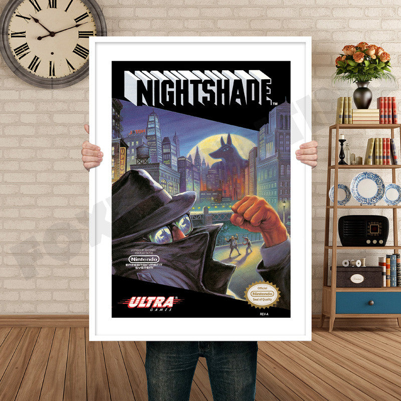 Nightshade Retro GAME INSPIRED THEME Nintendo NES Gaming A4 A3 A2 Or A1 Poster Art 417